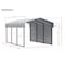 Arrow Storage Products Galvanized Steel Carport, W/ 1-Sided Enclosure, Compact Car Metal Carport Kit, 10'x15'x7', Eggshell CPH101507ECL1 - alternate 6